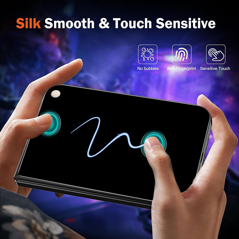 2 Pack Privacy Screen Protector for iPhone Duo 5G Tempered Glass + 2 Pack Camera Lens iPhone Fold Easy Installation Bubble Free