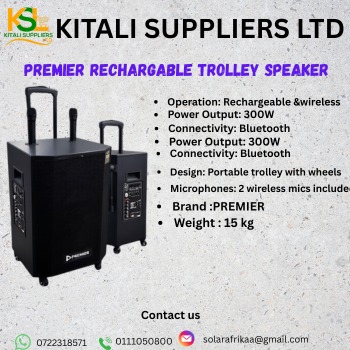 🎤 Premier Rechargeable Trolley Speaker – Kitali Suppliers 🔊🎶