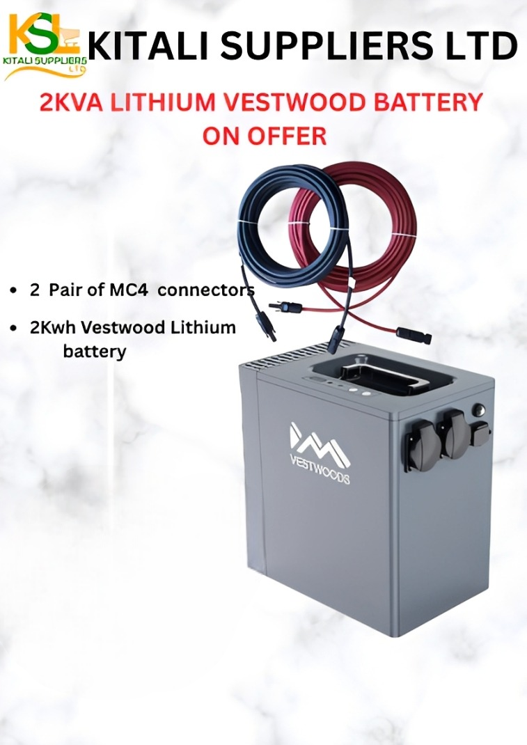 ⚡ 2kVA Lithium Vestwood Battery – High-Performance Power Backup | Kitali Suppliers