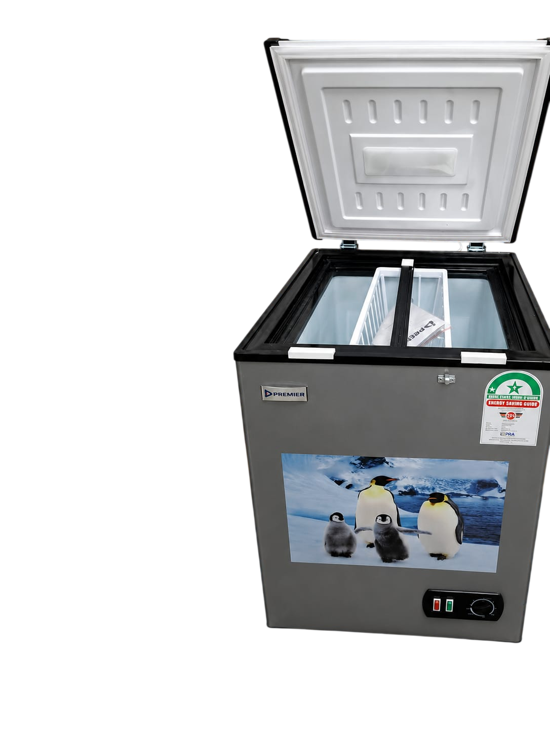 Premier 100L Compact Deep Chest Freezer with Lock & Key – Energy-Efficient Home & Commercial Freezer for Frozen Foods, Meat, Ice Cream, and Beverages