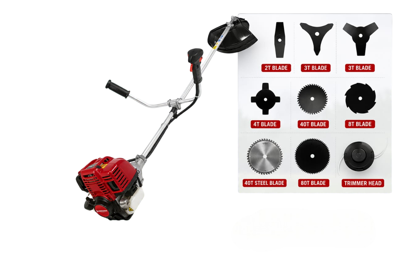 Premier 4-Stroke 9-in-1 Brush Cutter – Multi-Function Heavy-Duty Garden & Farm Trimmer