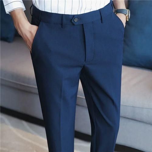 2 Set Official Black and navy Colors Office\casual Cotton Slim Fit Trousers