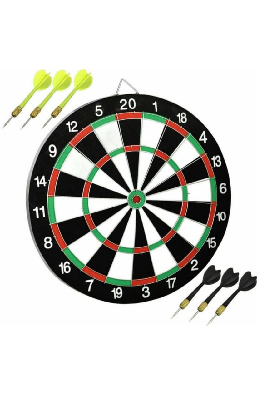 ✨ Premium 17-Inch Professional Dartboard Set | Heavy-Duty Dual-Function Flocked Target Board | Unique & Classy Game Room Resource ✅