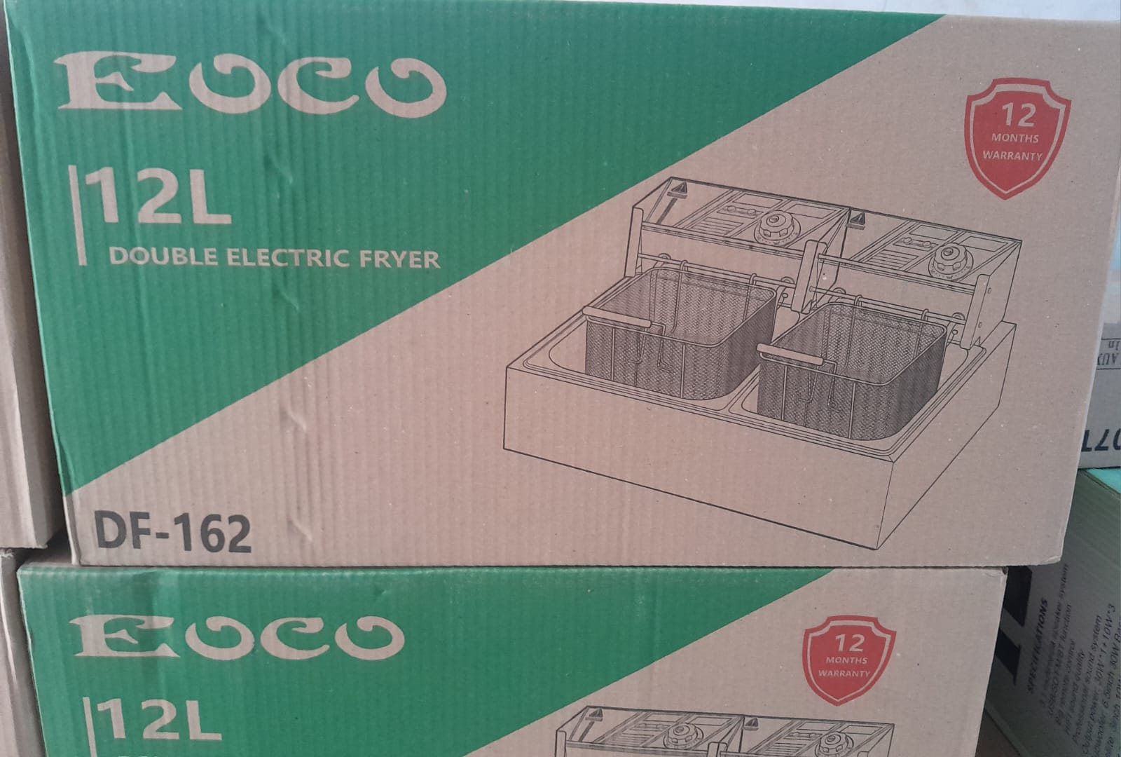 Eoco 12L Double Tank Commercial Electric Deep Fryer (6L + 6L) 🍟 Professional Stainless Steel Fryer for Chips, Chicken & Fish | Independent Temperature Control | Durable Kitchen Appliance ✨