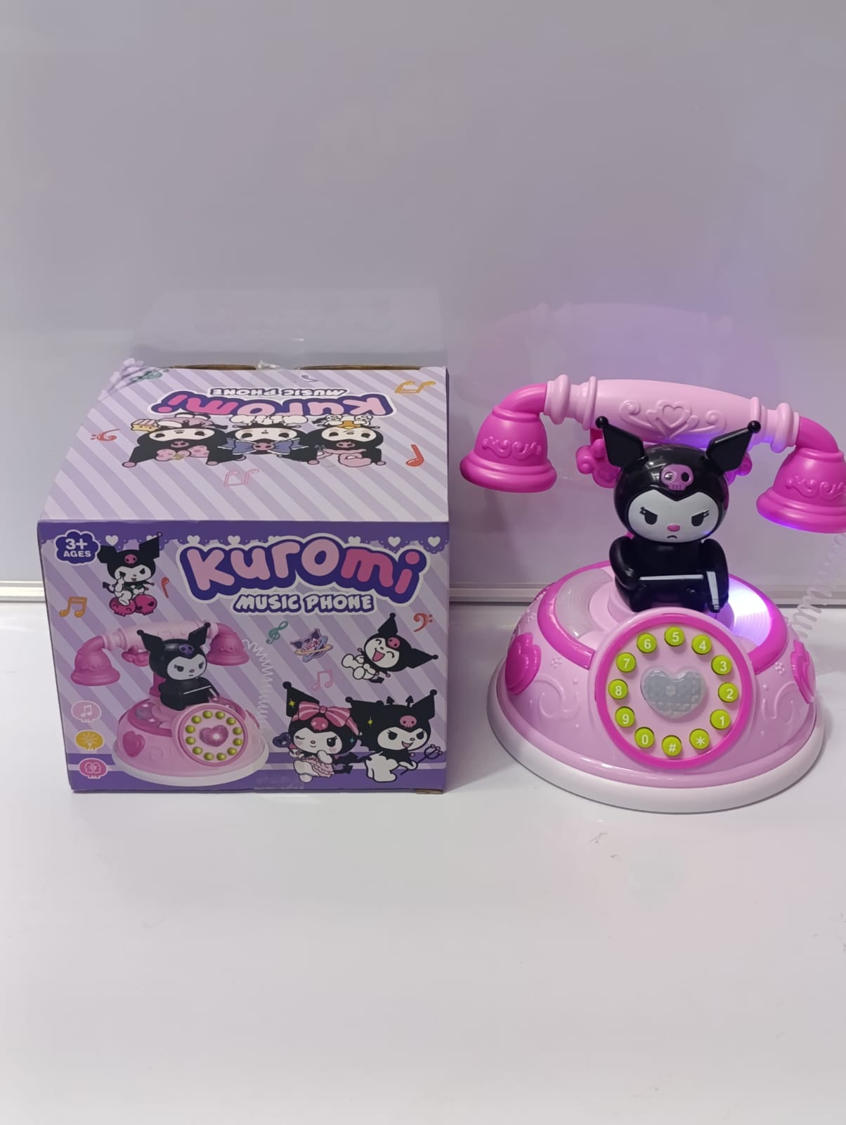 Kuromi Musical Toy Phone 📱 Interactive Electronic Learning Phone for Kids | Features Fun Melodies, Sound Effects & Lights | Stylish Kuromi-Themed Design | Perfect Gift for Young Fans ✨
