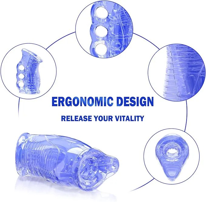Male Masturbator Sex Adult Toys Pocket Pussy Stroker, Anal Doll Ass for Men Masturbation Oral Handjob Glans Training Tool Penis Trainer Massager Open-Ended Sleeve Blowjob Toy Male Masturbator Sex Adul - image 6