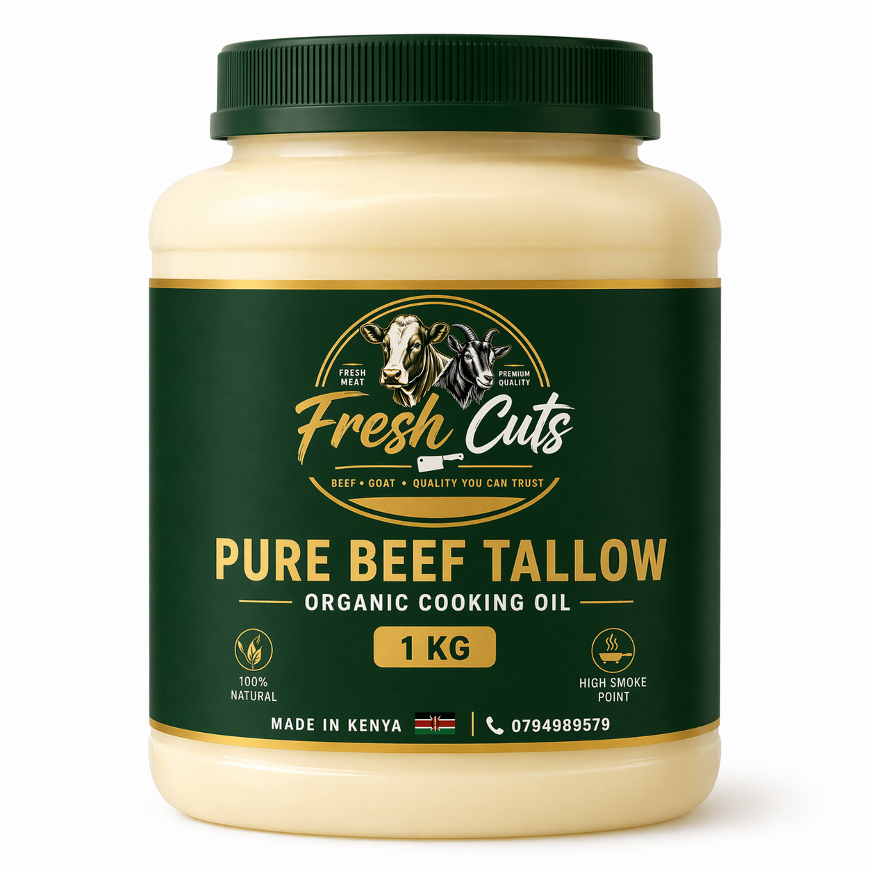 PURE BEEF TALLOW COOKING FAT 1KG
