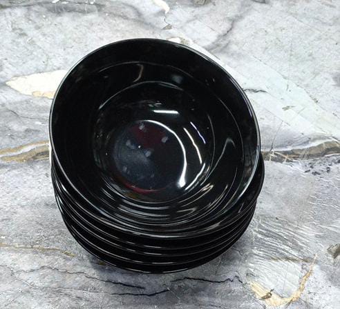 Black ceramic bowls 6pc