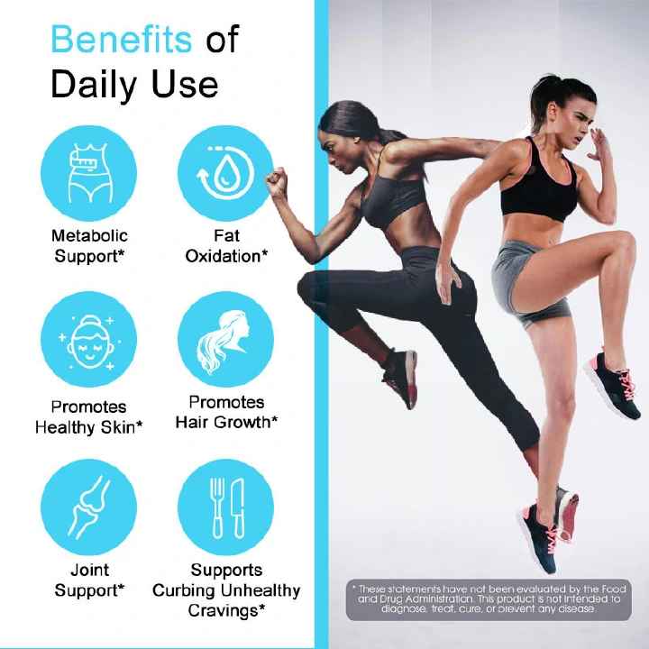 Collagen with Burn Multi Collagen Powder with Fat-Burning Support Types I, II, III, V, X + Hyaluronic Acid