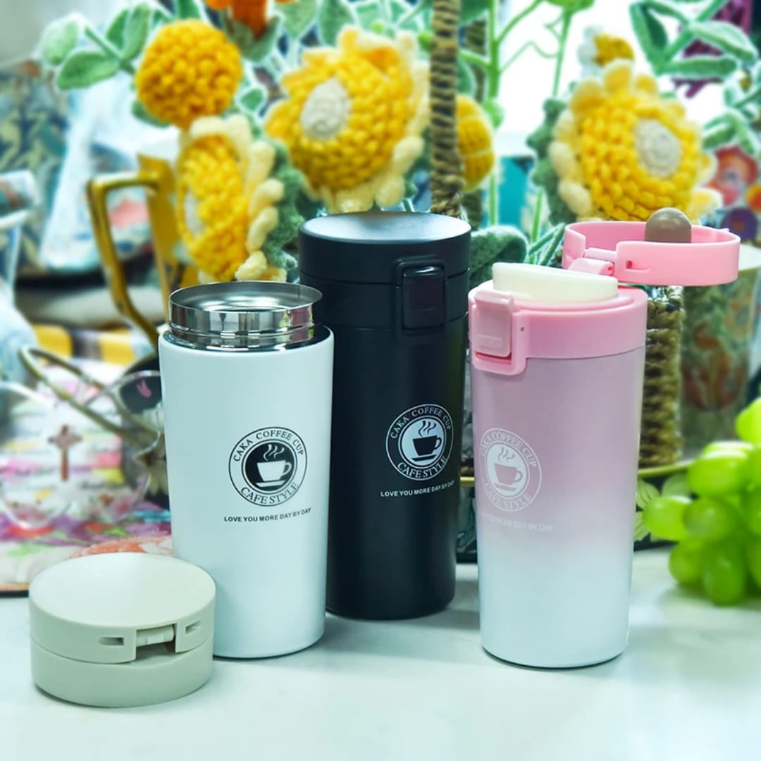 (OFFER)510ML Vacuum Flask Large Capacity Coffee Cup Mug Outdoor Portable Travel Cup Hot Cold Water Thermos Bottle Stainless Steel Insulated Cup Vacuum Flask Men Women Reusable Office Cup