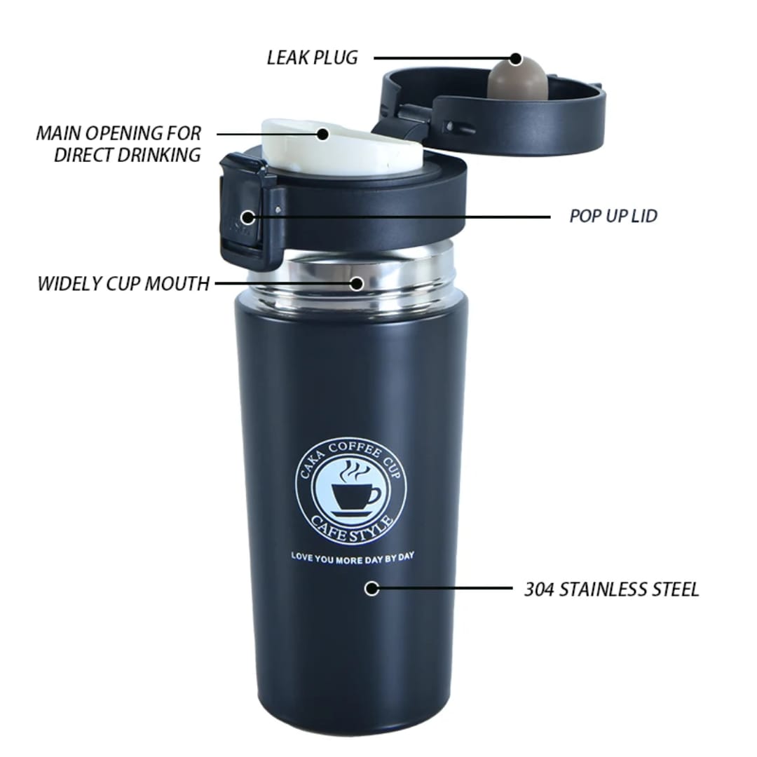 (OFFER)510ML Vacuum Flask Large Capacity Coffee Cup Mug Outdoor Portable Travel Cup Hot Cold Water Thermos Bottle Stainless Steel Insulated Cup Vacuum Flask Men Women Reusable Office Cup