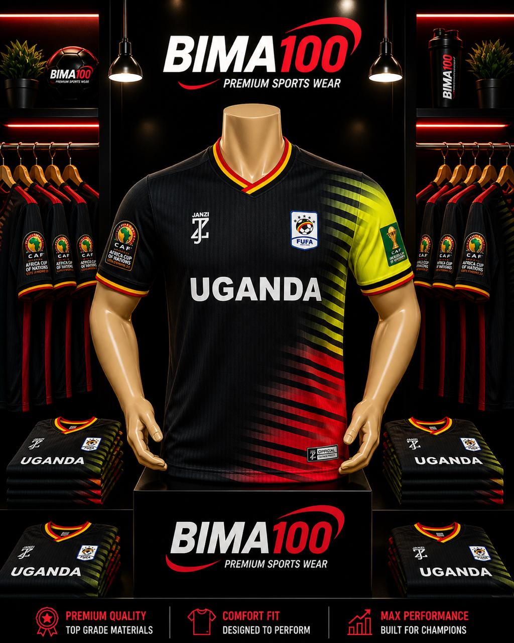LATEST NEW ARRIVAL Outstanding Unique Uganda national football team jersey.