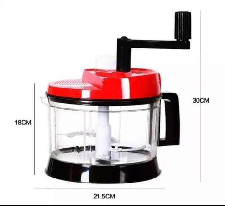 High Quality Manual Rotary Kitchen Shredder, Vegetable Chopper & Meat Mincer – 3 Litre Large Capacity for Efficient Food Prep, Grating, and Slicing