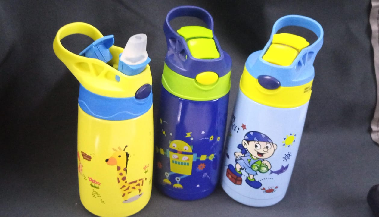Happy Baby Insulated Portable Kitchen Baby Flask 350ml - Stainless Steel Food and Drink Flask with Silicone Spout for Milk, Food and Travel Feeding