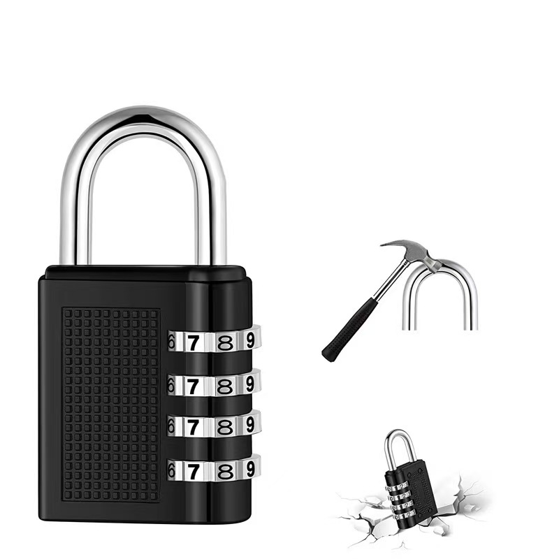 Smart Password Combination Padlock 4-digit Keypad Freedom to change password Zinc alloy Padlock Outdoor Waterproof Anti-theft Padlock Hasp Mini Code Padlock For School Office Luggage Lock Door Lock