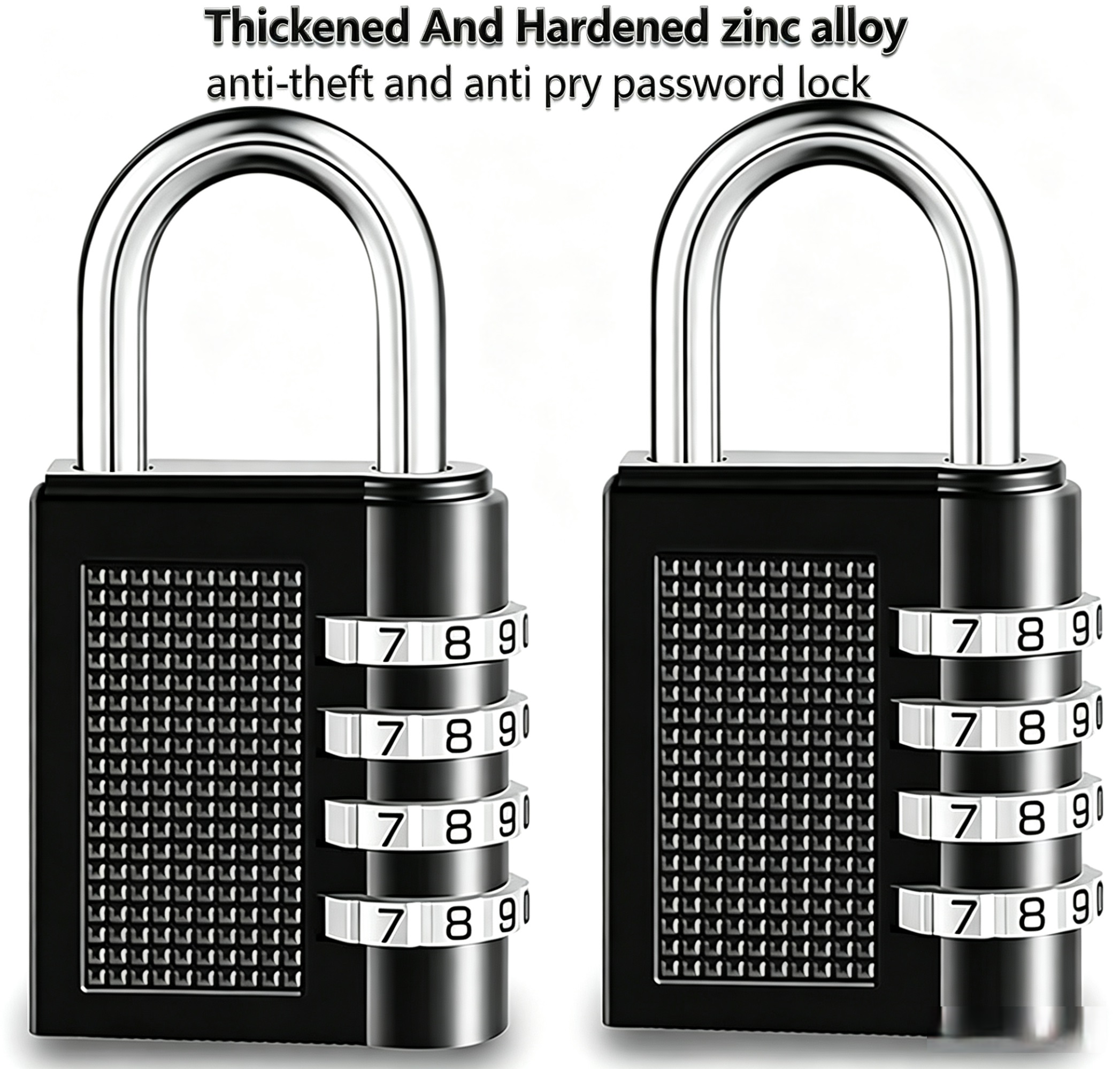 Smart Password Combination Padlock 4-digit Keypad Freedom to change password Zinc alloy Padlock Outdoor Waterproof Anti-theft Padlock Hasp Mini Code Padlock For School Office Luggage Lock Door Lock