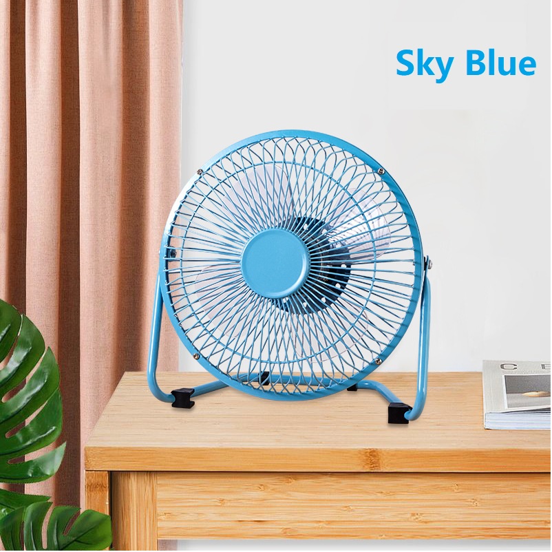 New 6 Inch Portable Desktop Fan USB Fans Personal Fan 360° Rotation Quiet With Metal Construction Silent Low-Energy Air Cooling Electric Fan Table Fans Mini Fans Cooler Fan For Students Office Workers