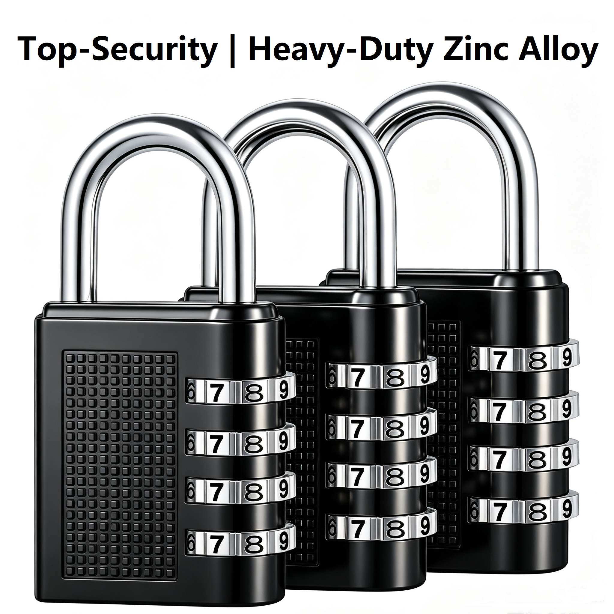 Smart Password Combination Padlock 4-digit Keypad Freedom to change password Zinc alloy Padlock Outdoor Waterproof Anti-theft Padlock Hasp Mini Code Padlock For School Office Luggage Lock Door Lock