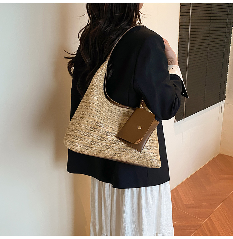 New Fashion Women's shoulder bag handbag Women crossbody bags Woven Hobo Shoulder Bag  underarm bags Tote Handbag with Detachable Small Pouch Casual Large Capacity Top‑handle Bag for Daily Work Travel