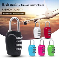 Smart Password Combination Padlock Reset code Zinc Alloy 4 Digits Keypad Lock Outdoor Waterproof Anti-theft Padlock Hasp Mini Code Padlock For School Office Luggage Door Lock Cabinet File Box Locker