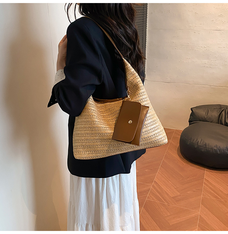 New Fashion Women's shoulder bag handbag Women crossbody bags Woven Hobo Shoulder Bag  underarm bags Tote Handbag with Detachable Small Pouch Casual Large Capacity Top‑handle Bag for Daily Work Travel