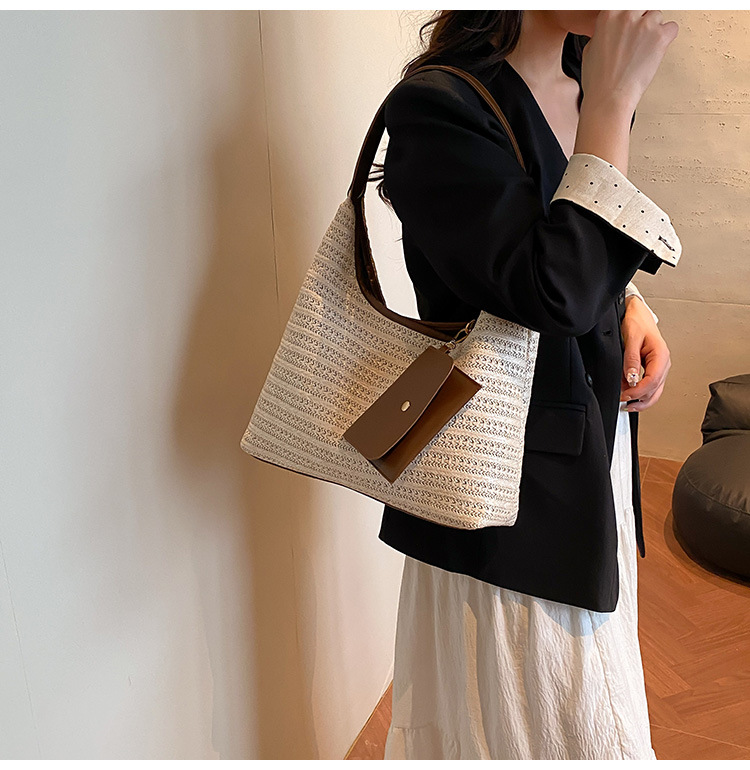 New Fashion Women's shoulder bag handbag Women crossbody bags Woven Hobo Shoulder Bag  underarm bags Tote Handbag with Detachable Small Pouch Casual Large Capacity Top‑handle Bag for Daily Work Travel