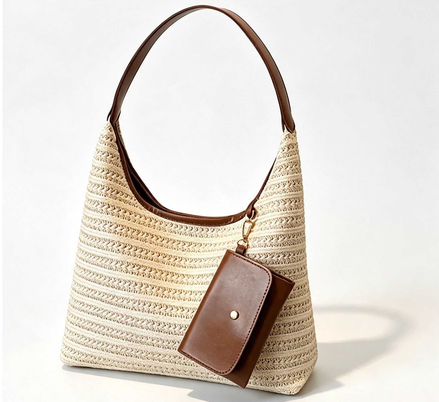 New Fashion Women's shoulder bag handbag Women crossbody bags Woven Hobo Shoulder Bag  underarm bags Tote Handbag with Detachable Small Pouch Casual Large Capacity Top‑handle Bag for Daily Work Travel