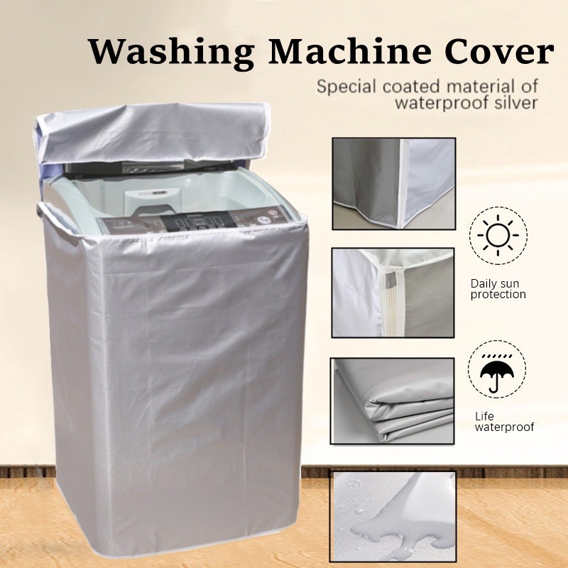 Top Load Washing Machine Cover Waterproof Polyester Cloth Dustproof Sun-Proof Protector Case Wash Machine Cover -protects from dust, moisture & scratches. Durable, easy to clean & fits snugly-