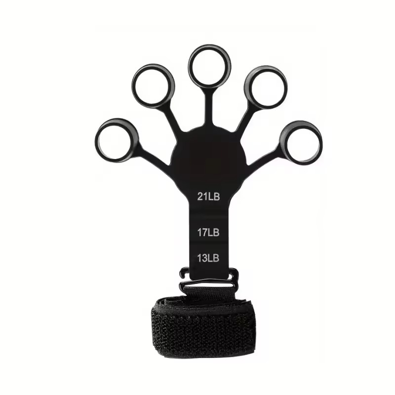 Grip Trainer Fingers Exerciser Wrist Strengthener Band Grip Strength Trainer -Finger Training Exercise Stretcher Adjustable Strengthener Resistance Band Silicone Finger Trainer 5 Finger Wrist Stretche