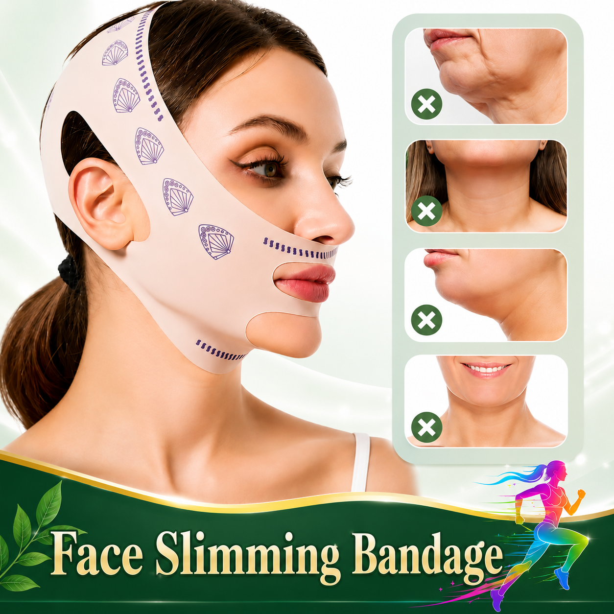 Chin Cheek Slimming Bandage Face Slimming Face Sculptor - V-Shape Firming Face-lift Slimming Mask Removal Masseter Muscle Double Chin Face Fat Burning Anti-aging Beauty Products 1PC New Design Chin Up