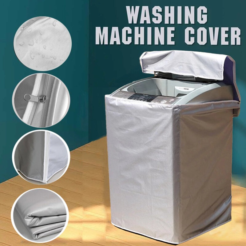 Top Load Washing Machine Cover Waterproof Polyester Cloth Dustproof Sun-Proof Protector Case Wash Machine Cover -protects from dust, moisture & scratches. Durable, easy to clean & fits snugly-
