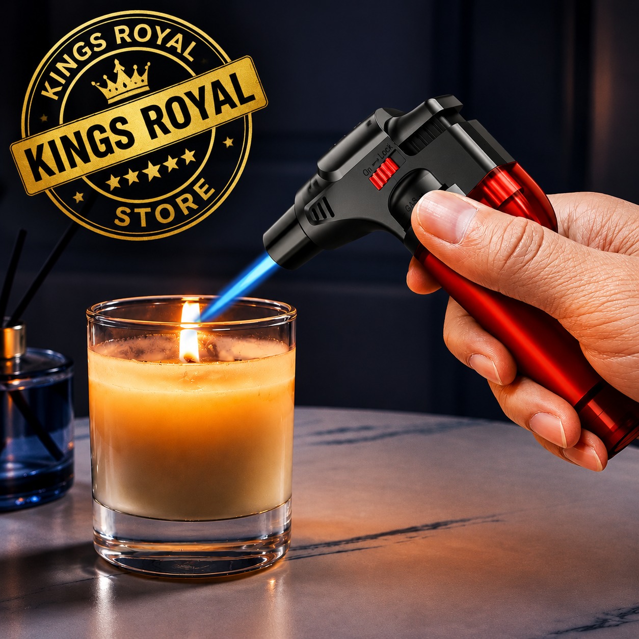 Anniversary Offer!!! Butane Refillable Jet Flame Torch Lighter, Windproof, Safe, Multi Utility Lighter For Candles, Fireplaces, Campfires, Grill