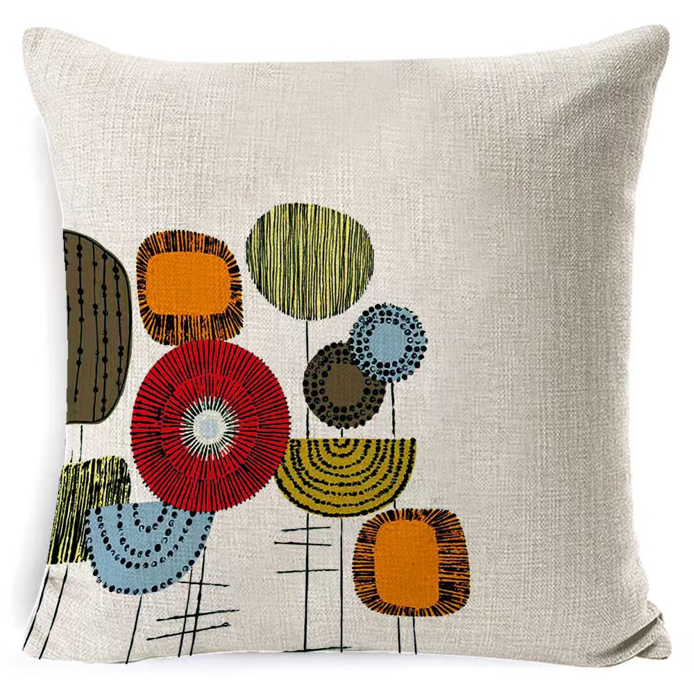 set of 4pcsLinen Cushion Cover Size 45x45cm – Natural Linen Fabric Square Pillow Case for Couch, Bed, Living Room or Minimalist Home Decor Accents