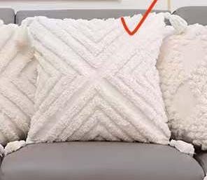 Set of 4pcs Tufted Boho Cushion Cover Size 45x45cm – Cotton Linen Decorative Pillow Case with Textured Tufted Design for Couch, Bed, Living Room or Boho Home Decor
