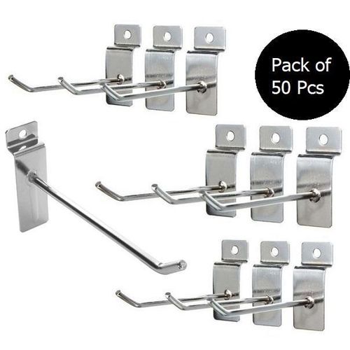 Slatwall Display Hooks8 inch and 10 inch Length 6mm Diameter Single Prong Chrome Hooks Set of 50Pcs – CHS-1506