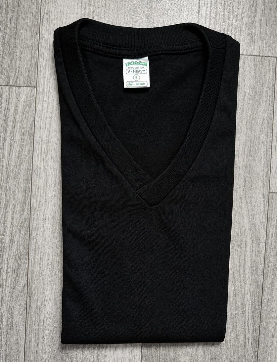 Unisex V-neck Cotton T-shirt (male, female) (men, women)