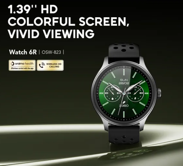 oraimo Watch 6R 1.39'' Anti-Scratch IP68 Smart Watch