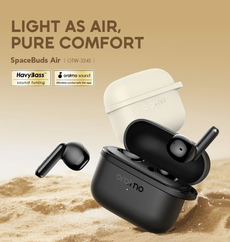 oraimo SpaceBuds Air 38 Hours Smart Finder True Wireless Bluetooth Earbuds  Earphones