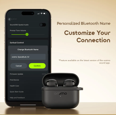 oraimo SpaceBuds Air 38 Hours Smart Finder True Wireless Bluetooth Earbuds  Earphones