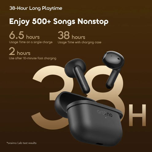 oraimo SpaceBuds Air 38 Hours Smart Finder True Wireless Bluetooth Earbuds  Earphones