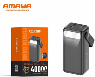 Amaya PowerBox 400 APB-40 Power Bank 40000mAh 22.5W PD Fast Charging Power Banks
