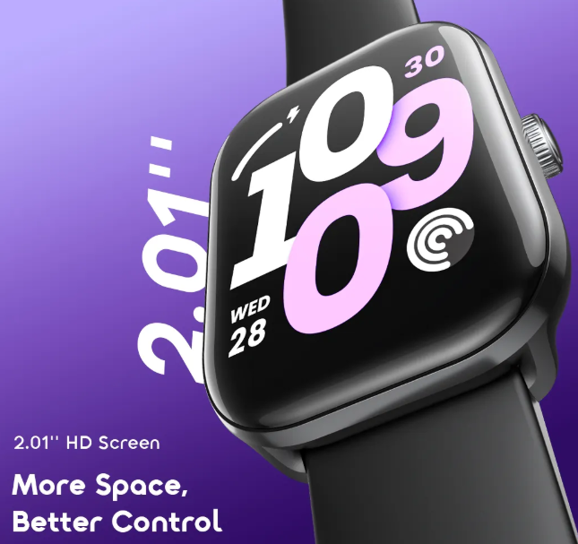 Oraimo Watch 6 Lite 2.01” HD Screen Smart Watch 24 Hour Health Monitoring
