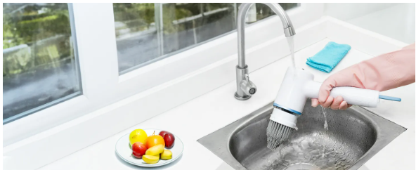 oraimo Ultra Cleaner Scrubber Cordless 1.5H Runtime Electric Spin Brush with 5 Replacement Heads