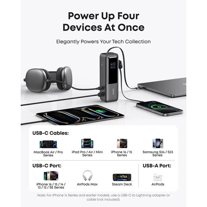 Anker Power Bank, 25,000mAh 165W