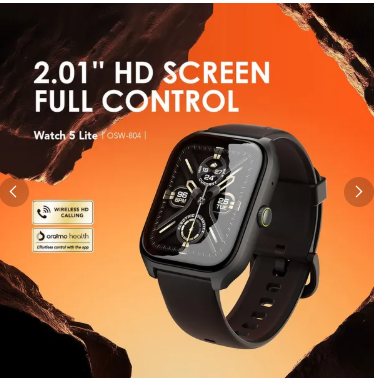 Oraimo SMART Watch 5 Lite OSW-804 Smart Watch - 2.01" HD Touch Screen, Bluetooth 5.3 Calling, 105 Sports Modes, Heart Rate & SpO2, IP68, Pink/Rose Gold - 1 Year Warranty