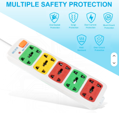 [ TODAY CLEARANCE OFFER ]Cheap Socket 5 Electric Outlets with Switch Universal Extension Socket Wholesale Power Strip