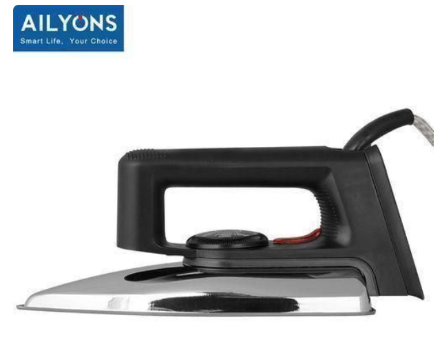 Cut your ironing time—and your budget—in half  with the AILYONS Electric Dry Iron Box 1000W Non-Stick Soleplate (Silver & Black)