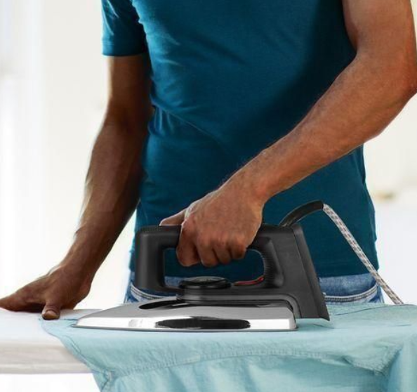 Cut your ironing time—and your budget—in half  with the AILYONS Electric Dry Iron Box 1000W Non-Stick Soleplate (Silver & Black)