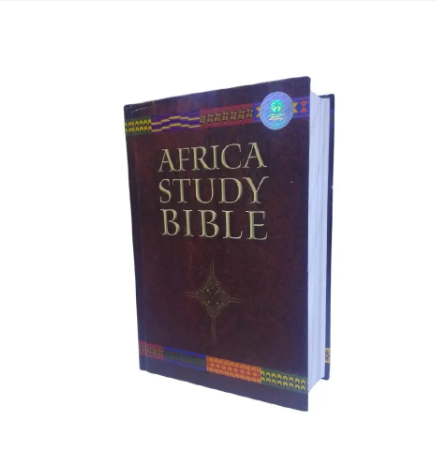 AFRICA STUDY BIBLE NEW LIVING TRANSLATION (NLT) Has book introduction,application notes that helps on how to apply biblical truth to everyday life situations and articles that provide practical guide