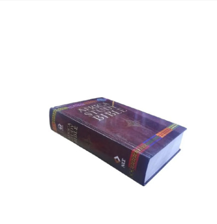 AFRICA STUDY BIBLE NEW LIVING TRANSLATION (NLT) Has book introduction,application notes that helps on how to apply biblical truth to everyday life situations and articles that provide practical guide